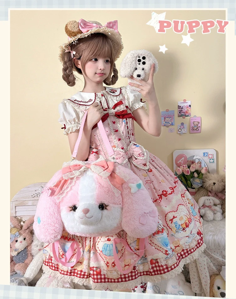 Mango Dango - Pakcoco - Kawaii Lolita Bag, Plush Backpack - Image 3