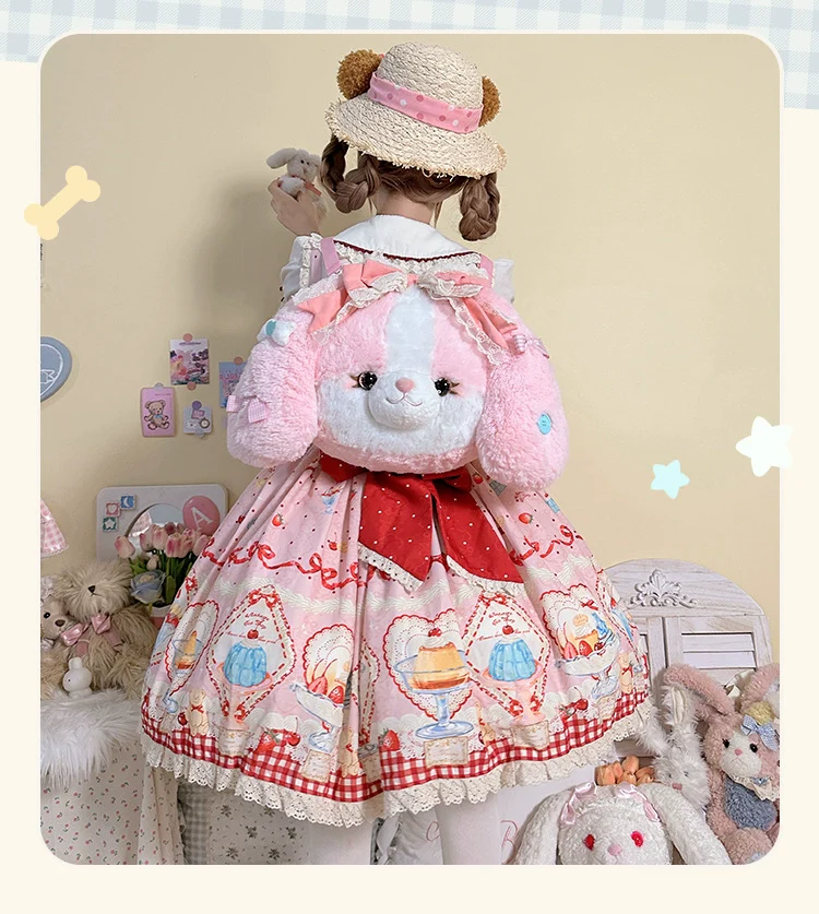 Mango Dango - Pakcoco - Kawaii Lolita Bag, Plush Backpack - Image 4