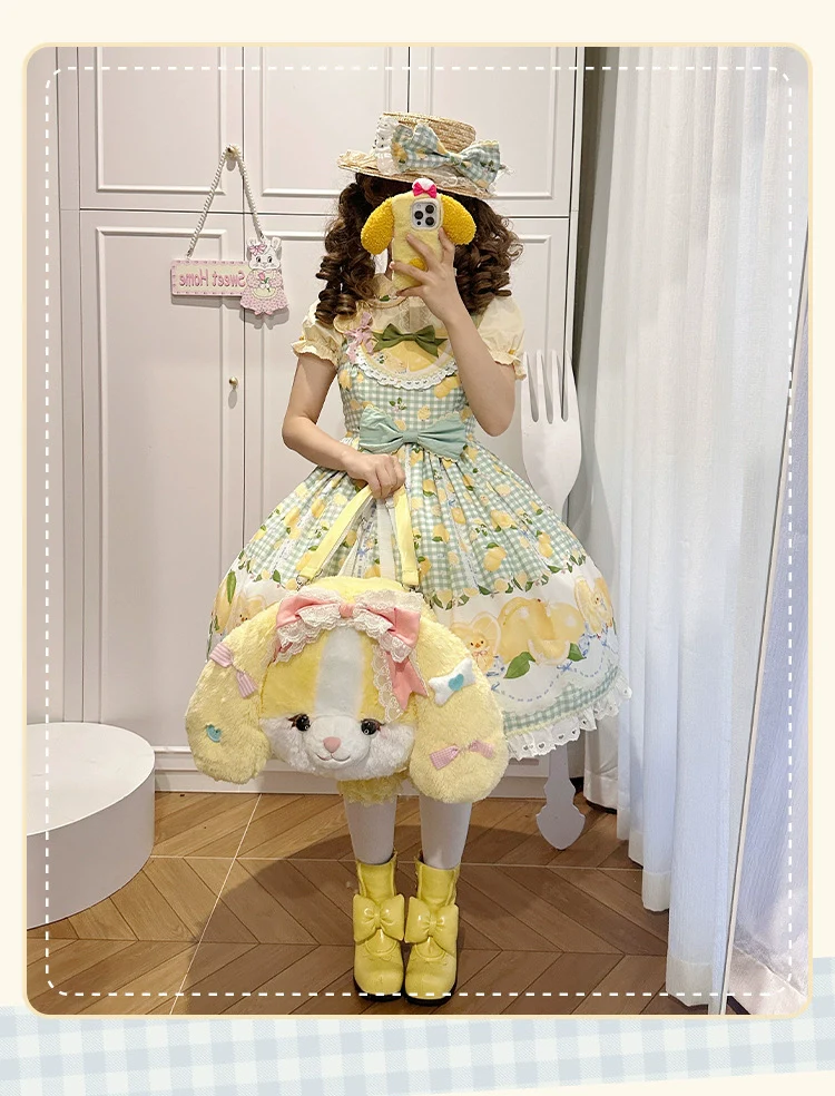 Mango Dango - Pakcoco - Kawaii Lolita Bag, Plush Backpack - Image 6