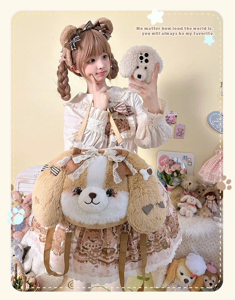 Mango Dango - Pakcoco - Kawaii Lolita Bag, Plush Backpack - Image 9