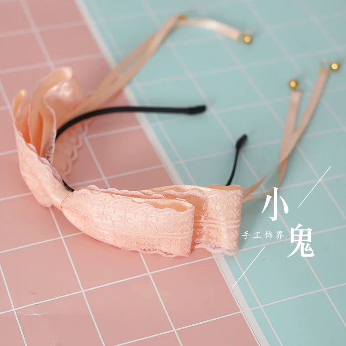 Xiaogui - Kawaii Lolita Bell KC Lace Bow Hair Accessory - Image 11