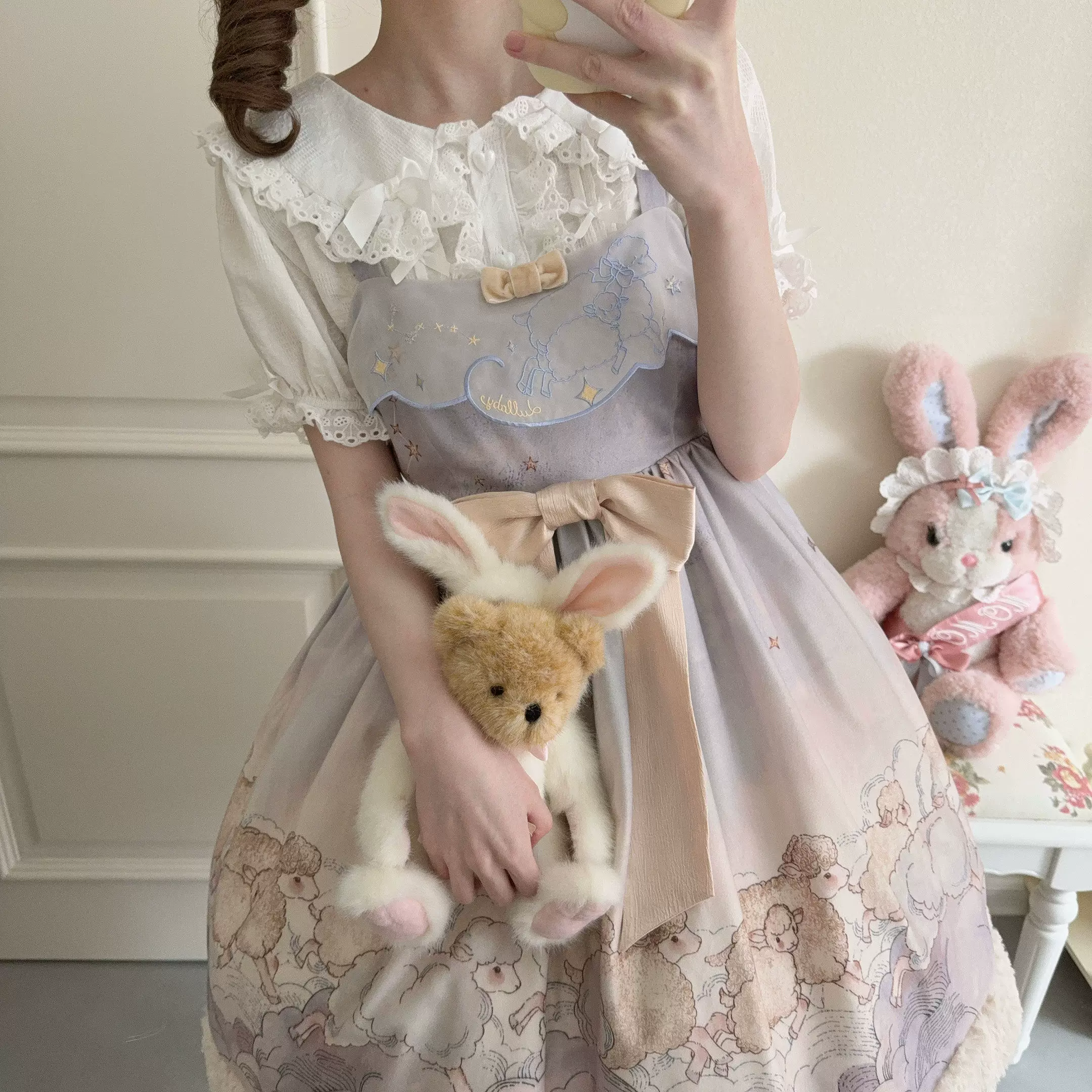 Kawaii Lolita Blouse, Detachable Hime Sleeves - Image 11
