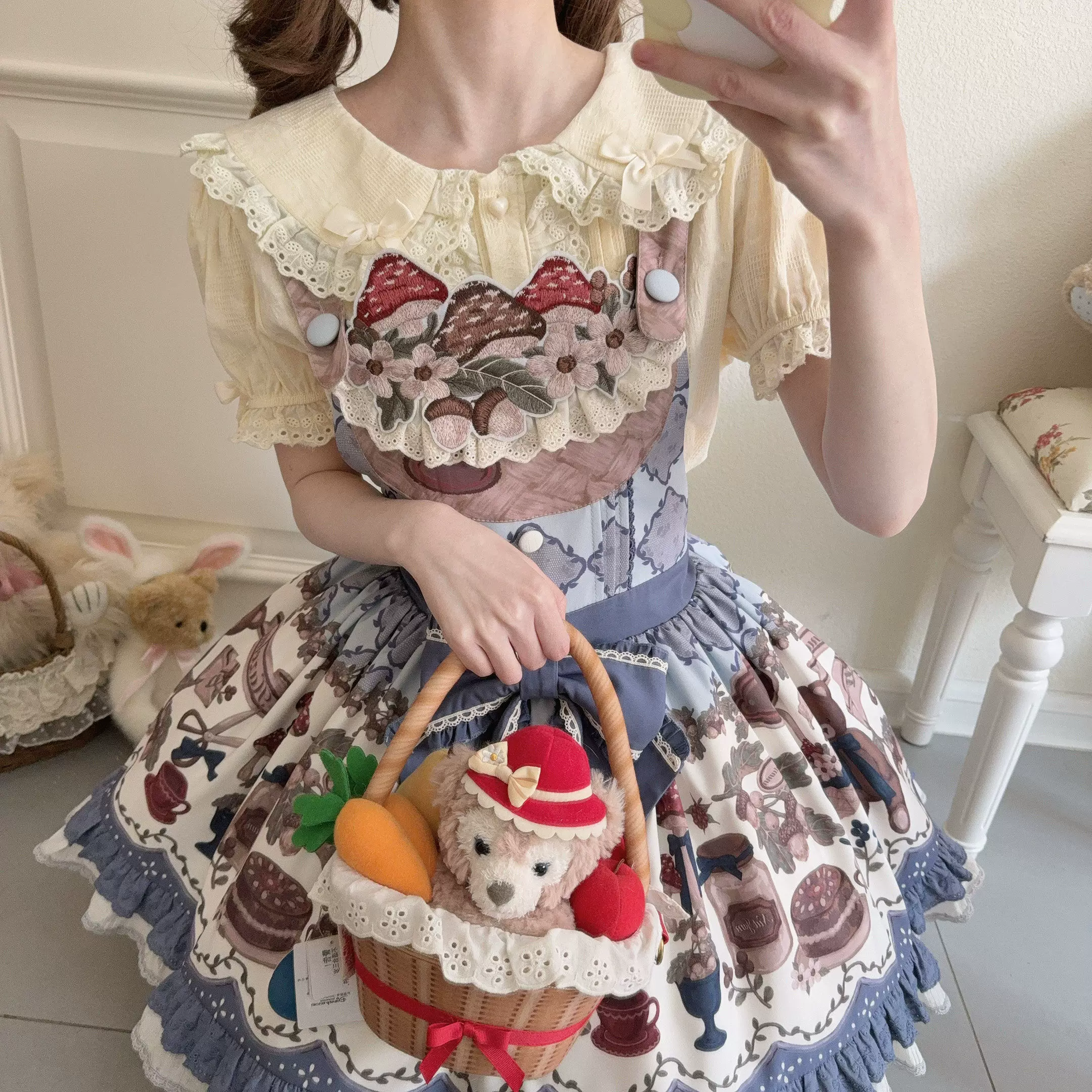 Kawaii Lolita Blouse, Detachable Hime Sleeves - Image 14