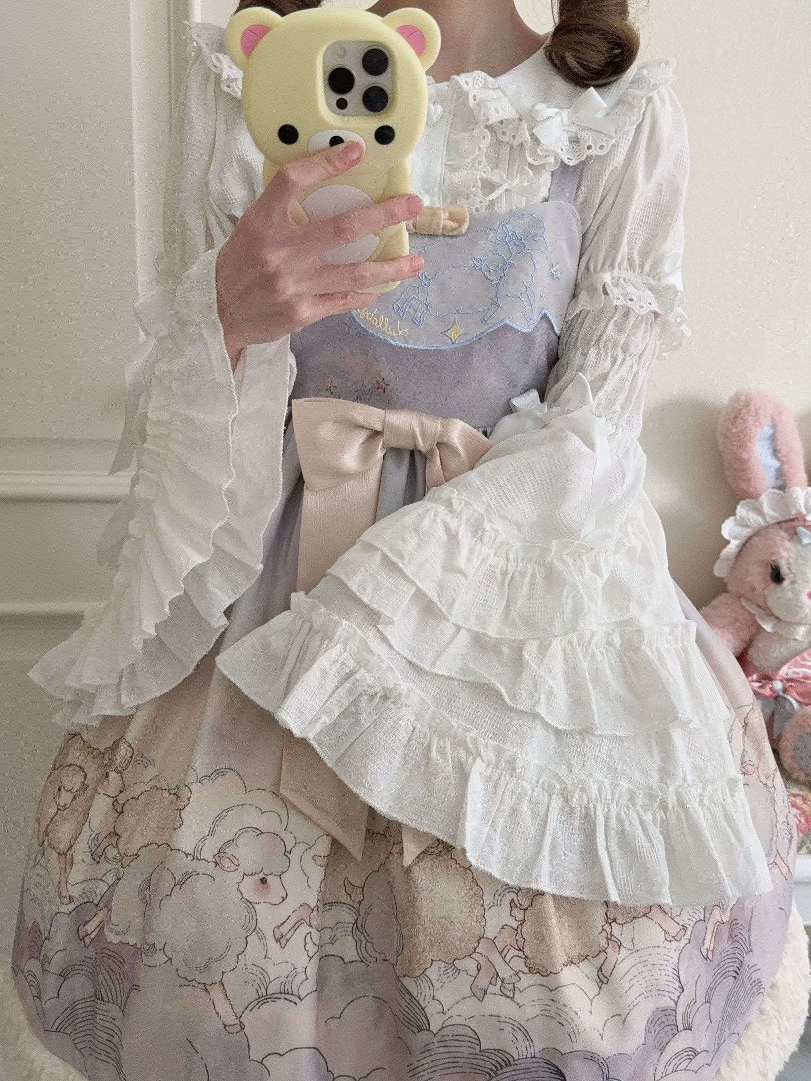 Kawaii Lolita Blouse, Detachable Hime Sleeves - Image 7