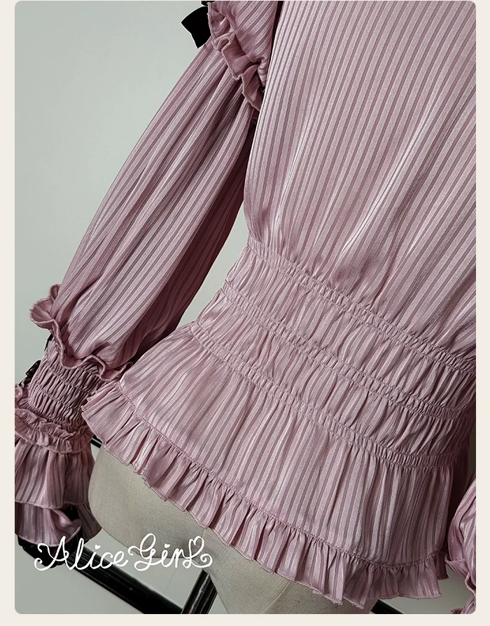 Alice Girl - Bear Chocolate Bar - Kawaii Lolita Blouse, Long Sleeve - Image 21