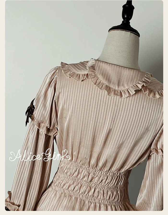 Alice Girl - Bear Chocolate Bar - Kawaii Lolita Blouse, Long Sleeve - Image 25