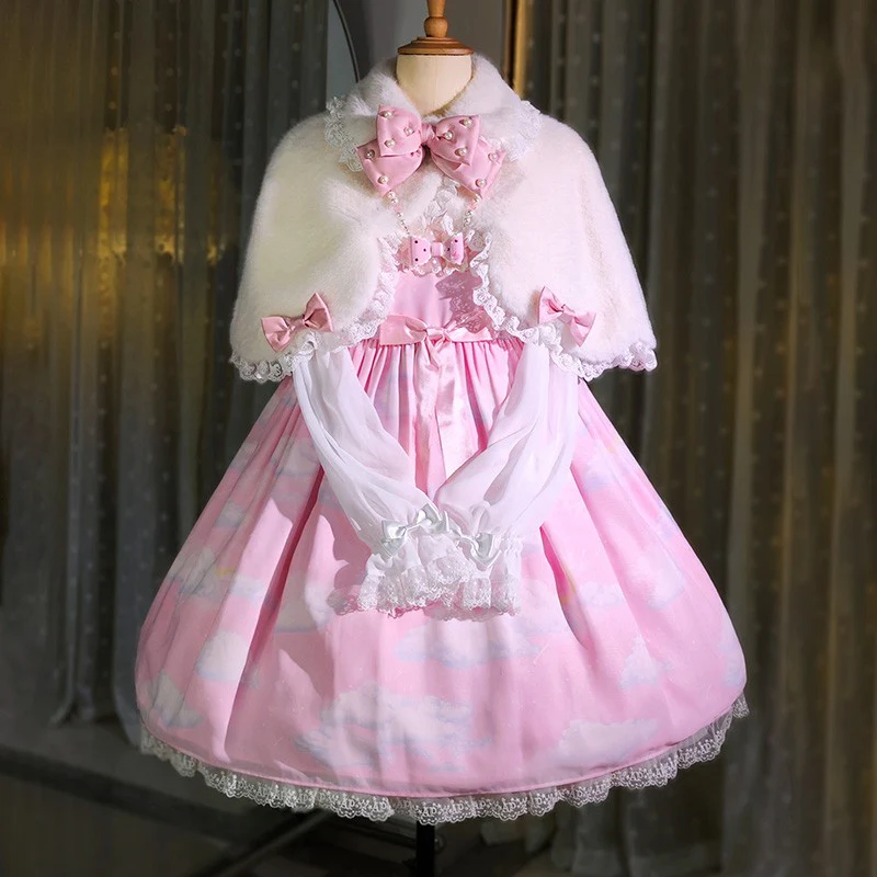 Kawaii Lolita Cape Winter Lolita Shawl Daily - Image 4