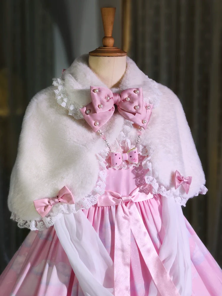 Kawaii Lolita Cape Winter Lolita Shawl Daily - Image 5