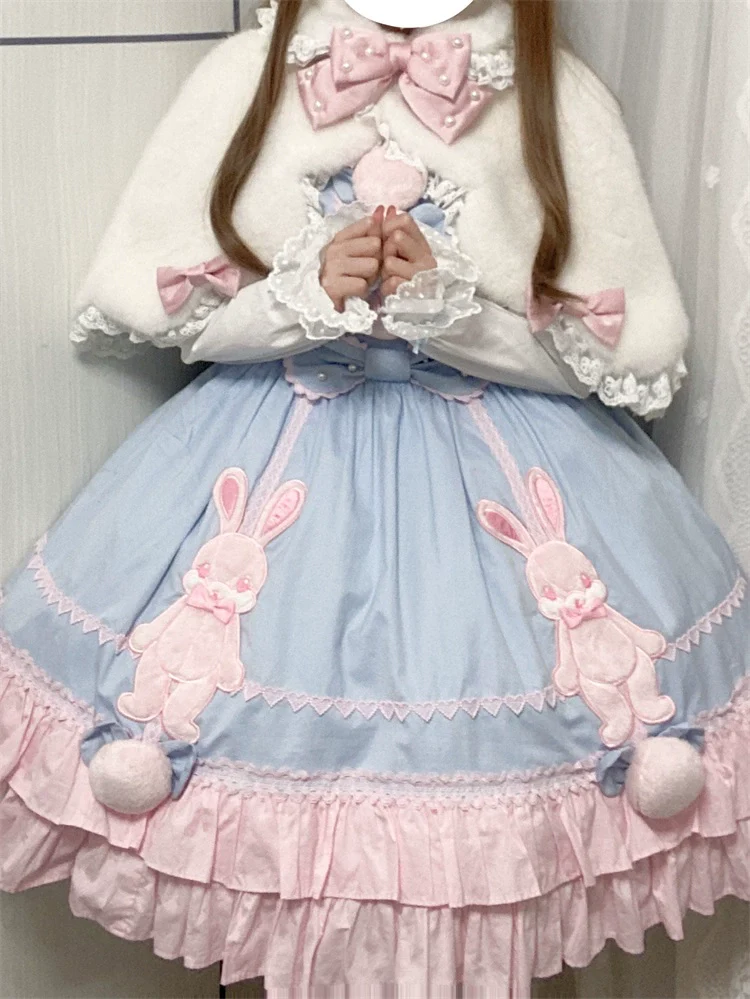 Kawaii Lolita Cape Winter Lolita Shawl Daily - Image 9