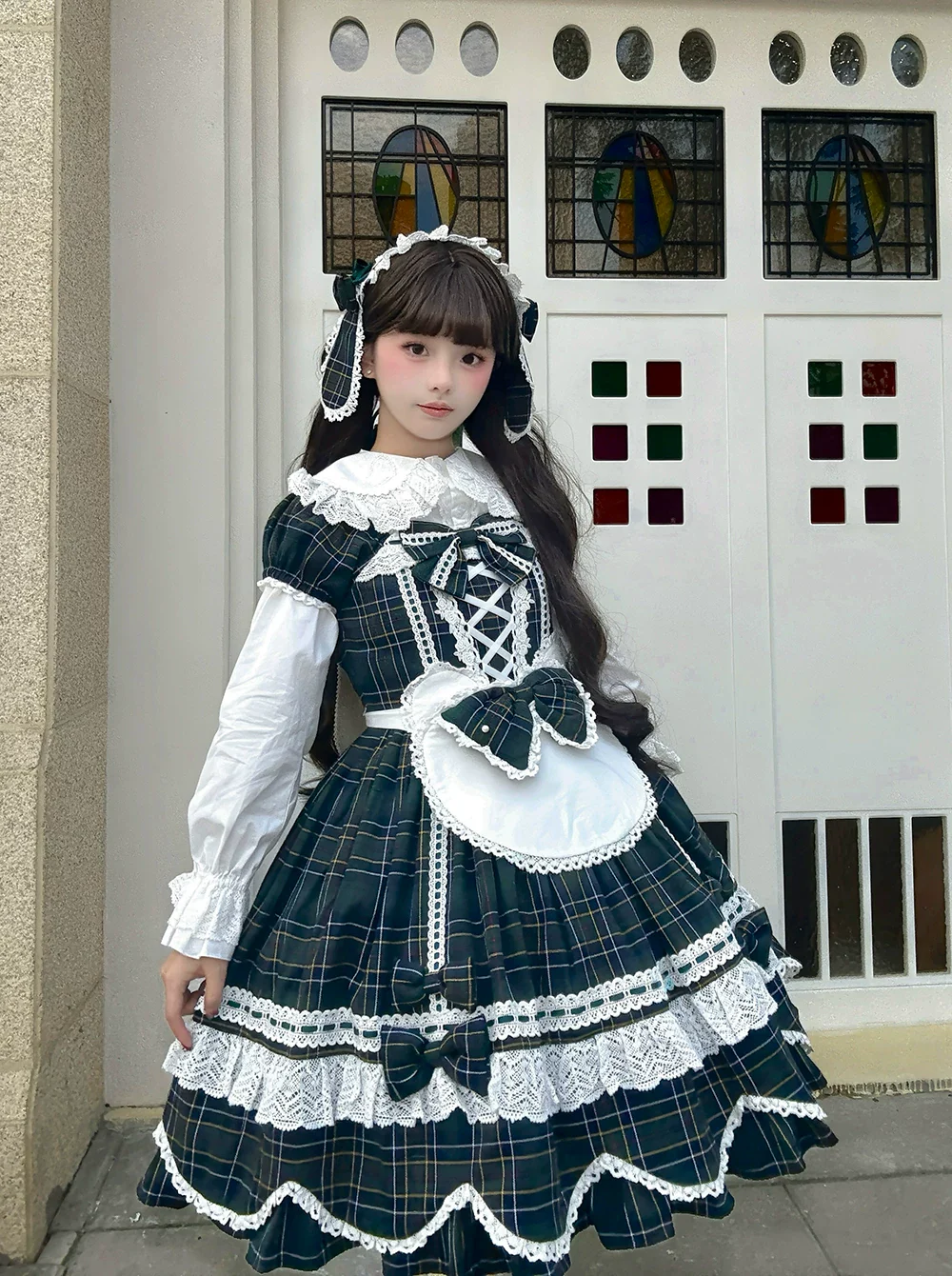Plaid Petal Bunny - Kawaii Lolita Cotton Shirt, Bunny Ear - Image 14