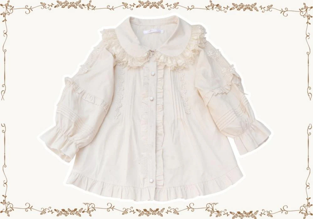 Robin - Kawaii Lolita Cotton Blouse - Image 2