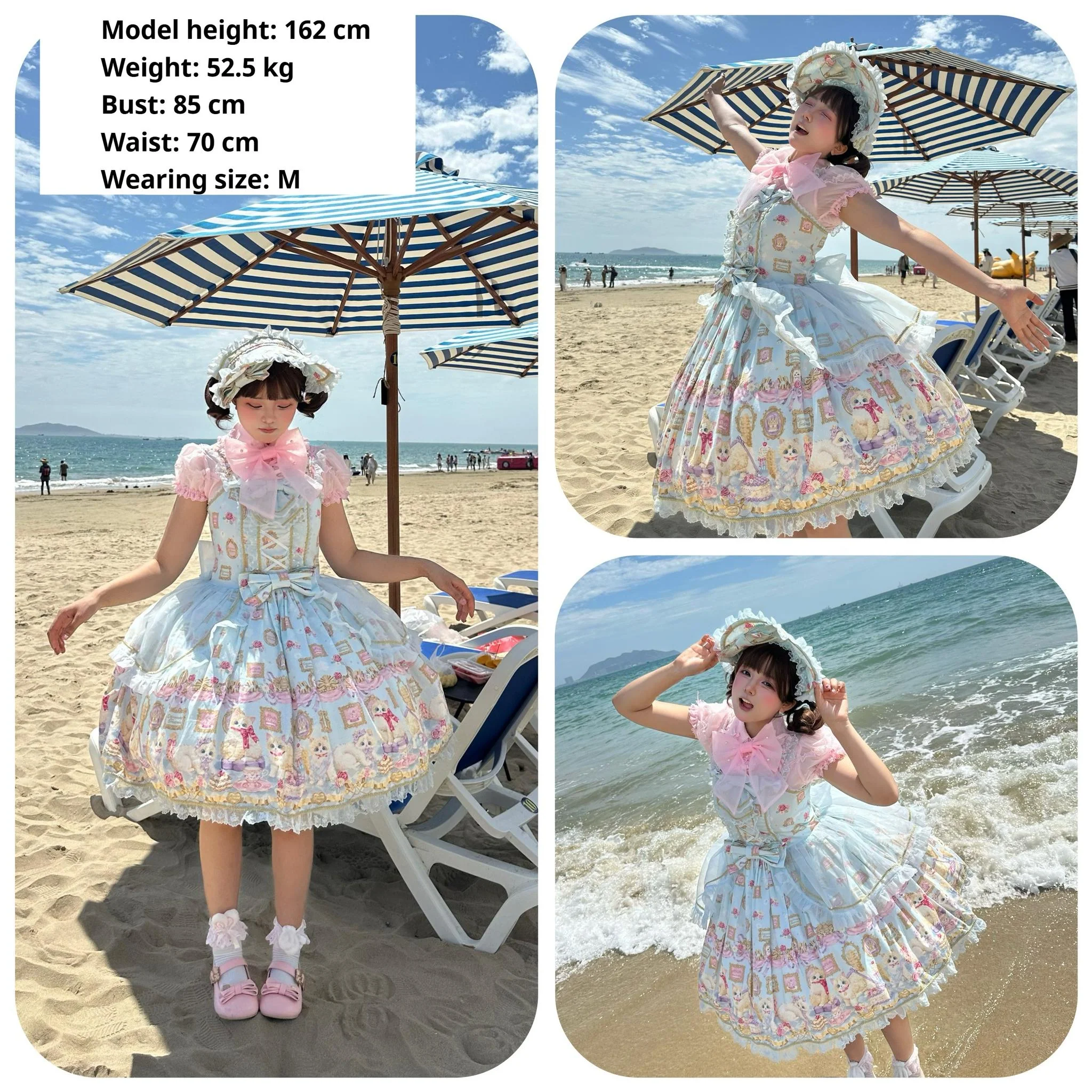 Discovering Treasures - Picture Frame Cat - Kawaii Lolita Dress Suit Cat Print JSK and OP - Image 17