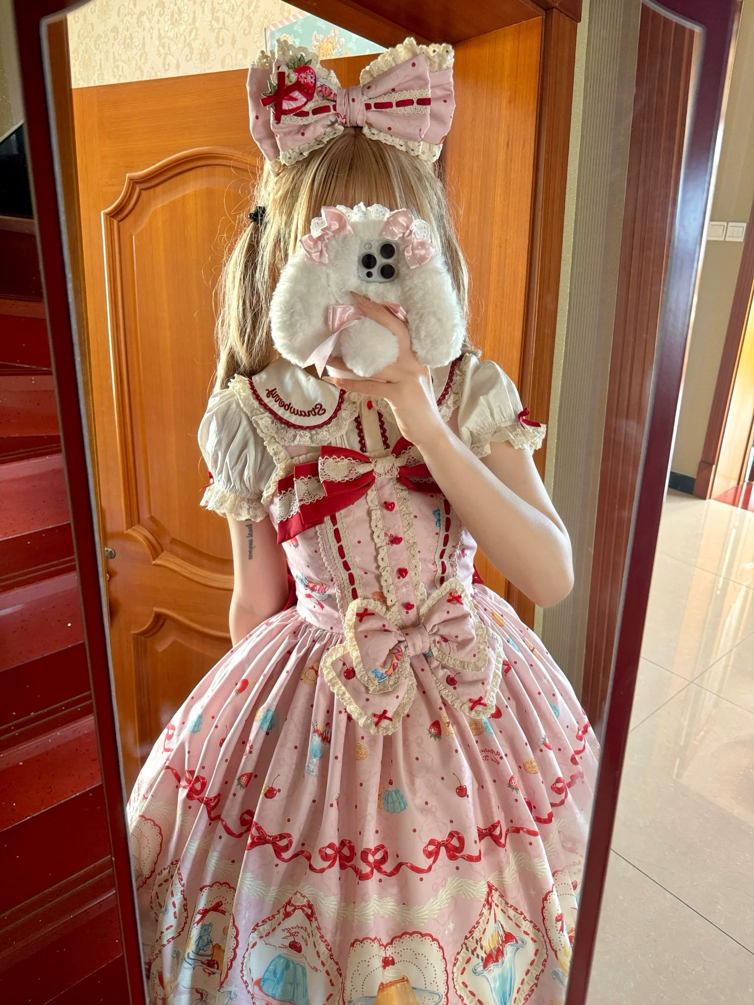 Showa Dessert Showcase - Kawaii Lolita Dress Suit Pudding-Inspired JSK/Salopette - Image 60