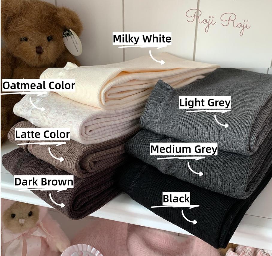 Roji Roji - Kawaii Lolita Fleece-Lined Tights, Multiple Colors - Image 3
