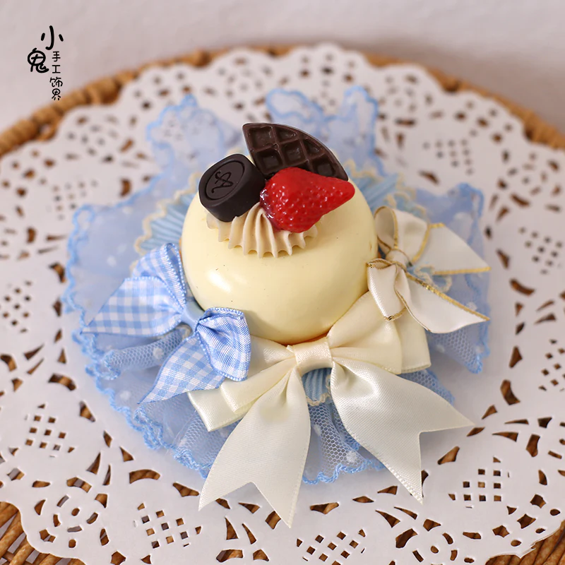 Xiaogui - Sweet Cake - Kawaii Lolita Hairpin Cake Flower Pill Headdress - Image 11