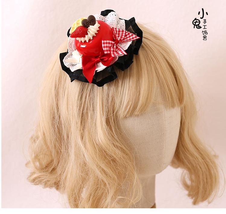 Xiaogui - Sweet Cake - Kawaii Lolita Hairpin Cake Flower Pill Headdress - Image 20