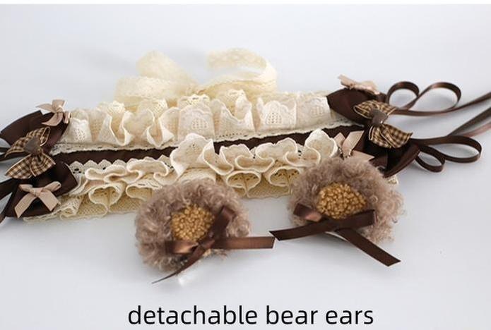 Xiaogui - Kawaii Lolita Headdress, Detachable Bear & Bunny Ears - Image 10