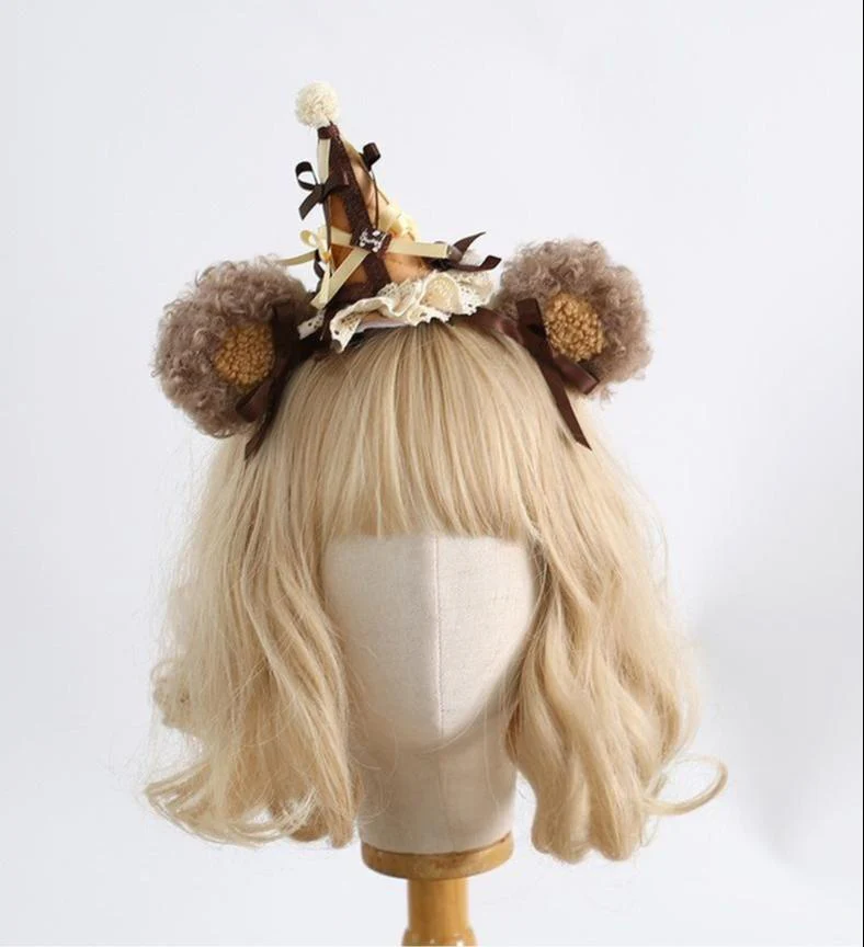 Xiaogui - Kawaii Lolita Headdress, Detachable Bear & Bunny Ears - Image 8