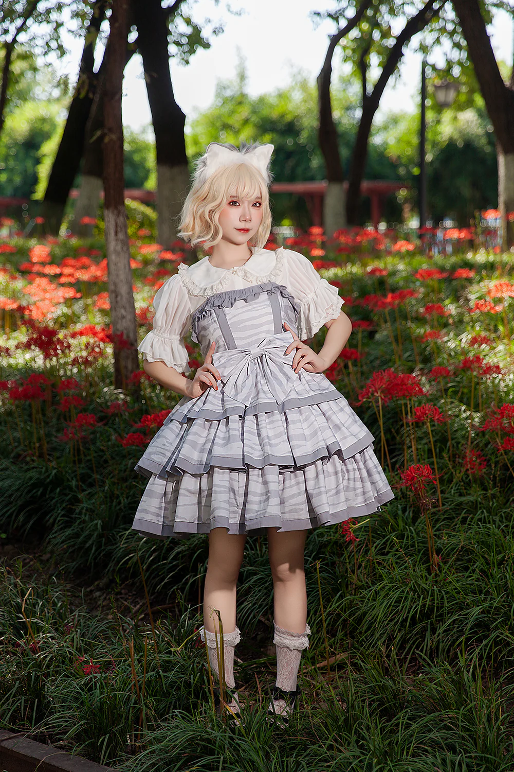 Cloth Cat - Kawaii Lolita JSK Multi-Color Tiered Ruffles Dress - Image 19