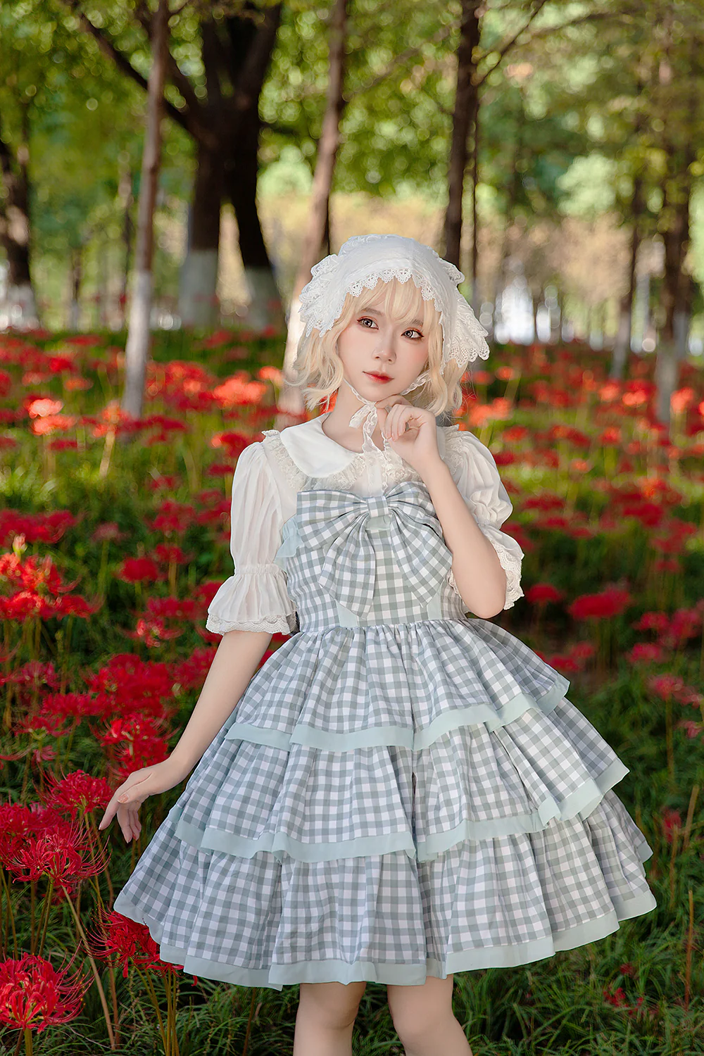 Cloth Cat - Kawaii Lolita JSK Multi-Color Tiered Ruffles Dress - Image 2