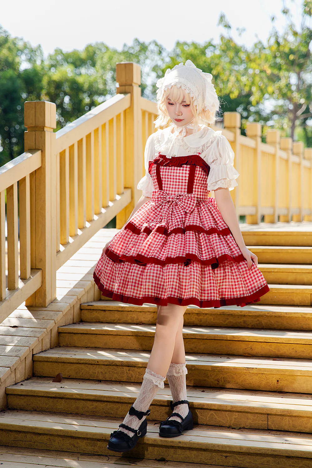 Cloth Cat - Kawaii Lolita JSK Multi-Color Tiered Ruffles Dress - Image 24