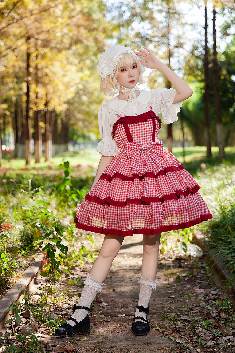 Cloth Cat - Kawaii Lolita JSK Multi-Color Tiered Ruffles Dress - Image 4