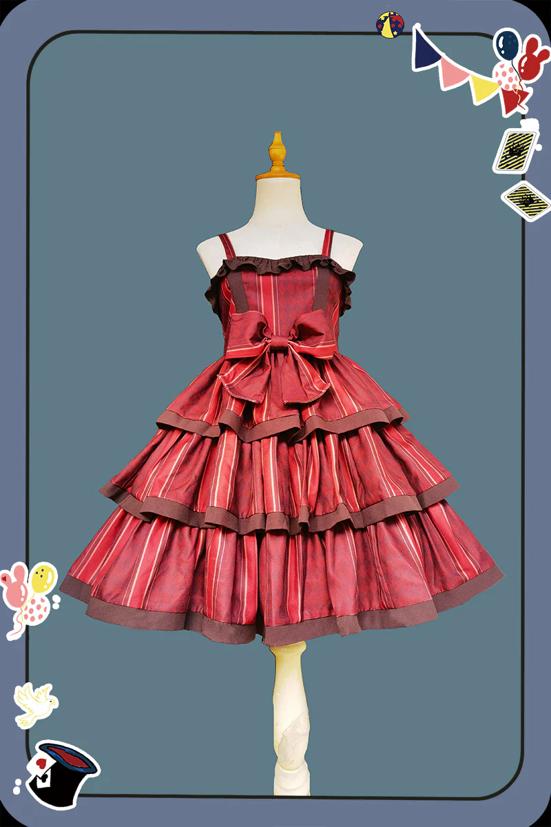 Cloth Cat - Kawaii Lolita JSK Multi-Color Tiered Ruffles Dress - Image 54