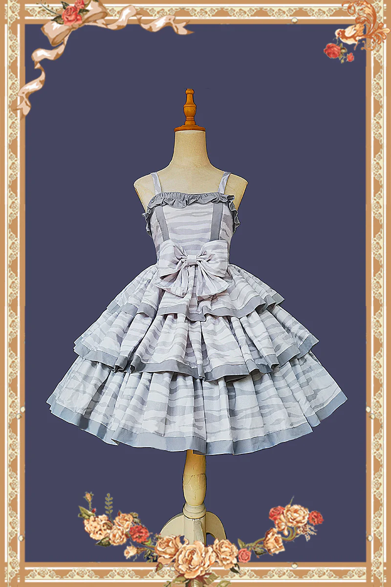 Cloth Cat - Kawaii Lolita JSK Multi-Color Tiered Ruffles Dress - Image 7