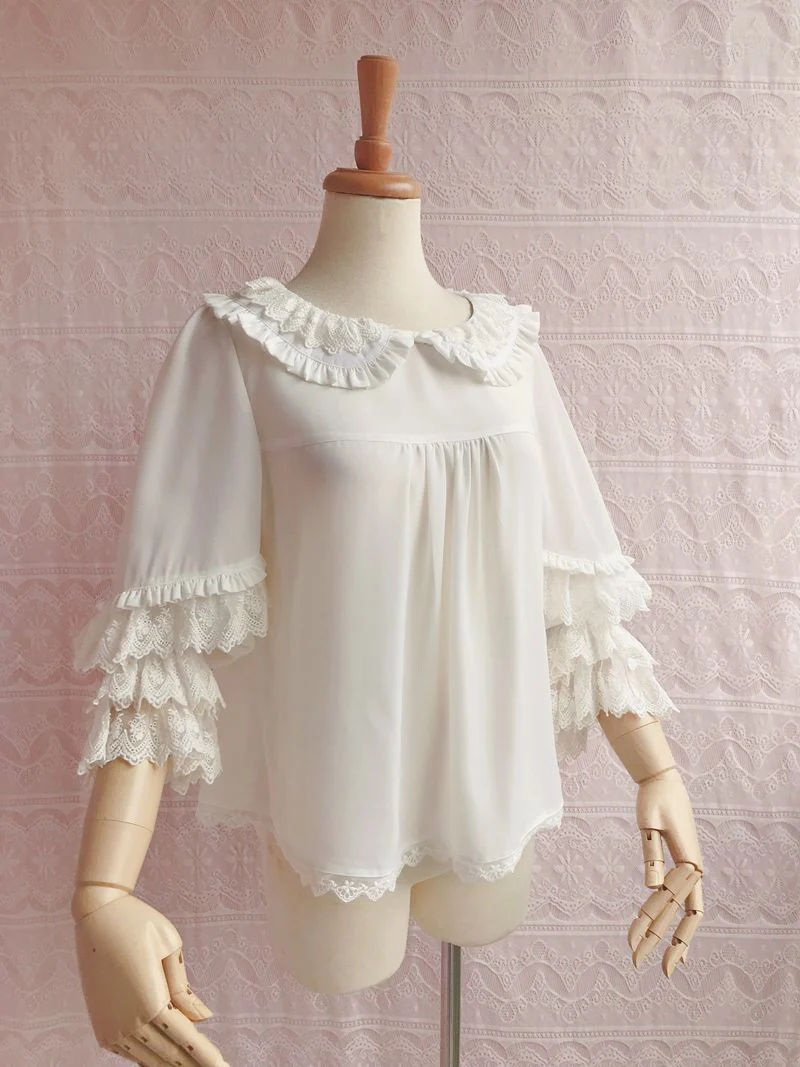 Kawaii Lolita Nine Sleeve Chiffon Blouse