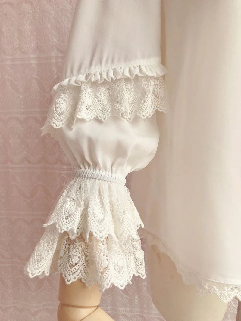 Kawaii Lolita Nine Sleeve Chiffon Blouse - Image 3
