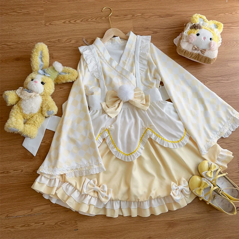 Hanguliang - Kawaii Lolita OP Dress Maid Lolita Summer Dress - Image 11