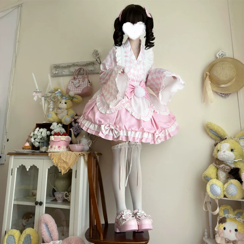 Hanguliang - Kawaii Lolita OP Dress Maid Lolita Summer Dress - Image 7