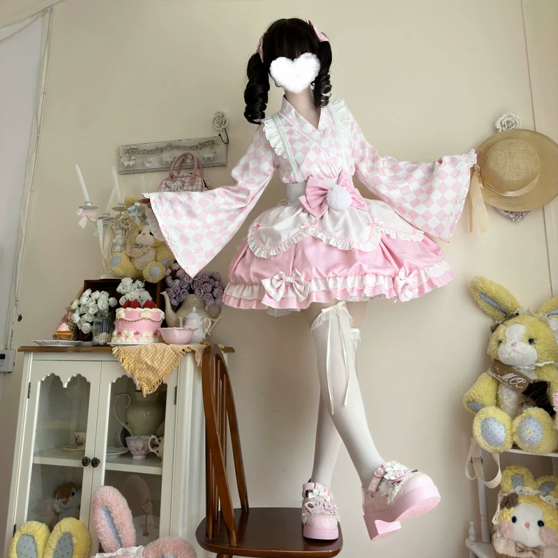 Hanguliang - Kawaii Lolita OP Dress Maid Lolita Summer Dress - Image 8