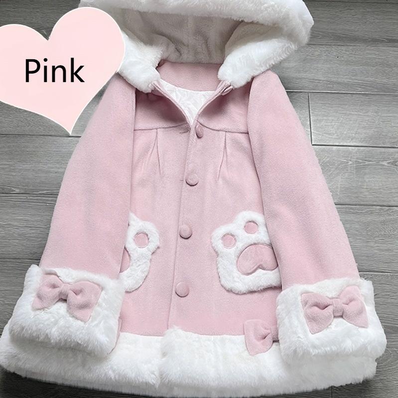 Calico Cat - Kawaii Lolita Plush Coat Lovely Warm Winter Coat - Image 18