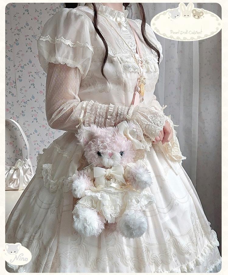 Pearl Doll Cabinet - Kawaii Lolita Plush Doll Bag with Outfit - Image 19