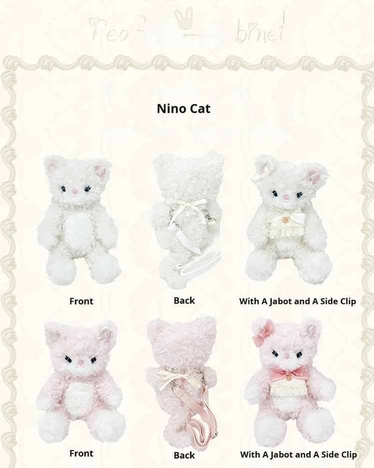 Pearl Doll Cabinet - Kawaii Lolita Plush Doll Bag with Outfit - Image 31