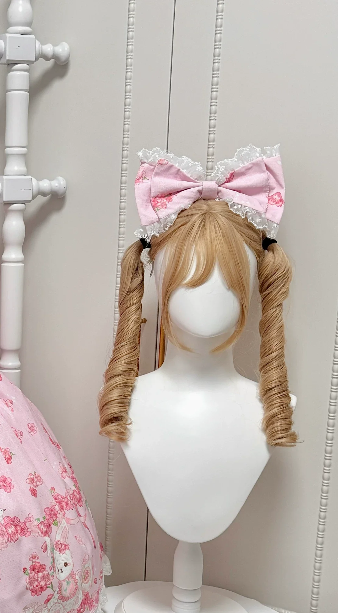 Sakura Bunny - Kawaii Lolita Sakura Print KC & Hair Clip - Image 4
