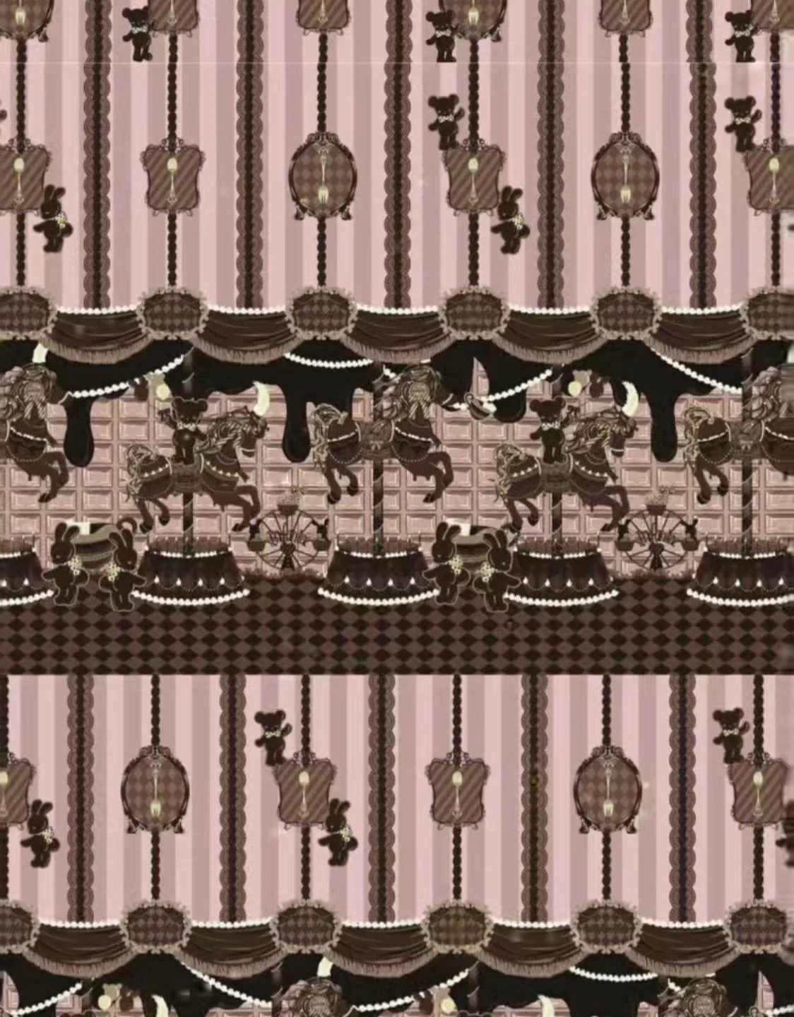 Chocolate Carousel - Kawaii Lolita Salopette Dress Set - Image 25
