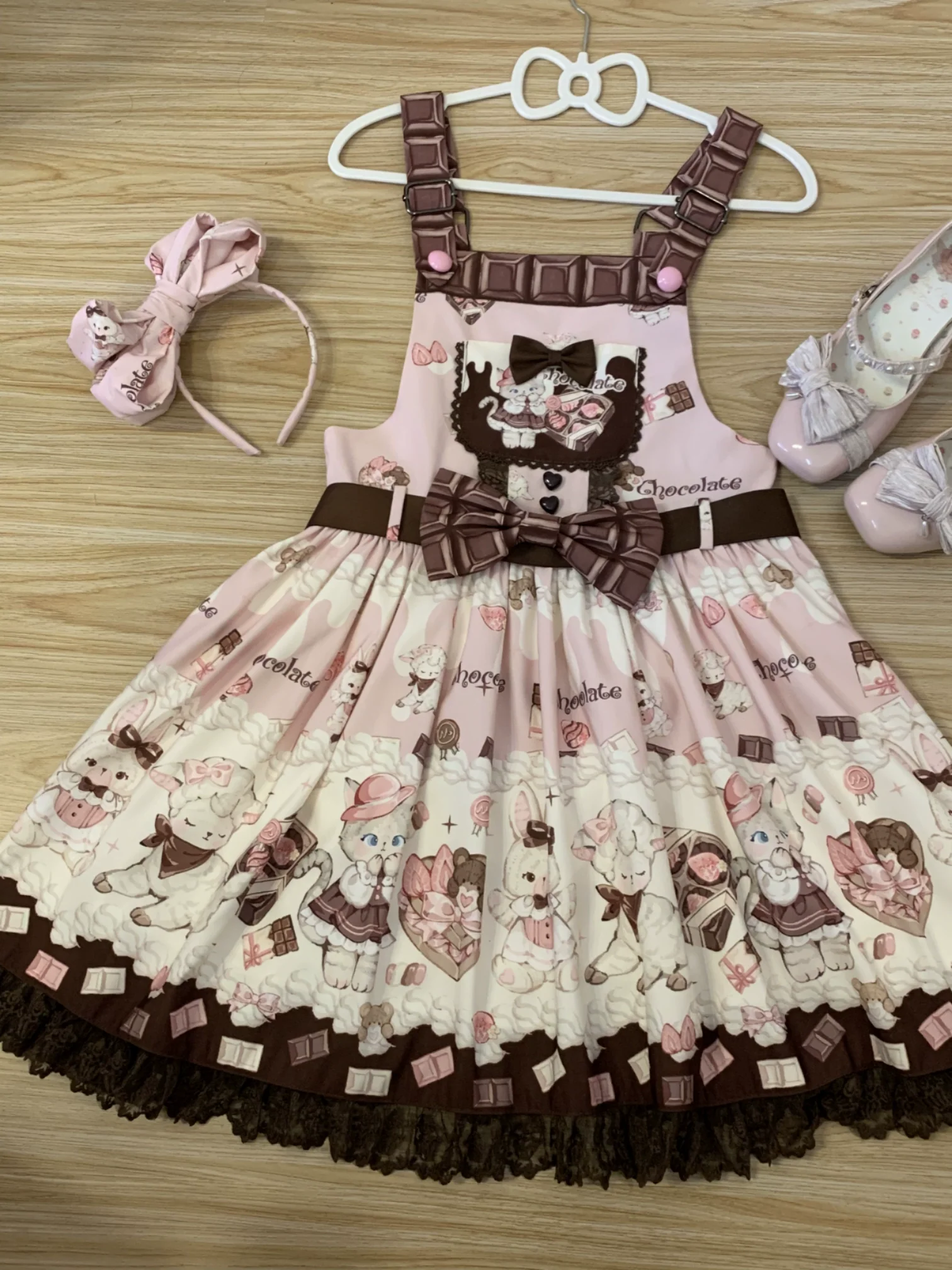 TwilightCrush - Heartbeat Miao Qiao - Kawaii Lolita Salopette Summer Cat Print Dress - Image 10