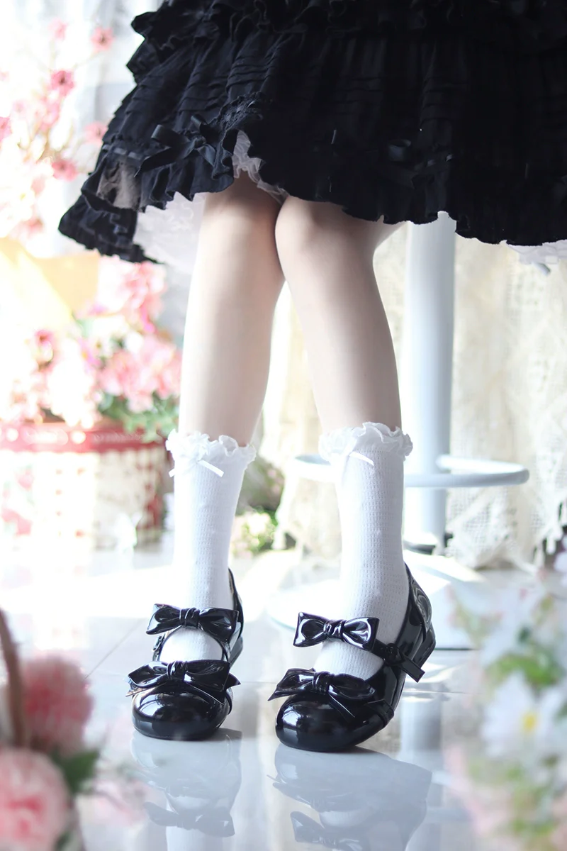 Beauty Bunny - Kawaii Lolita Shoes Low Heels Round Toe PU Shoes - Image 34