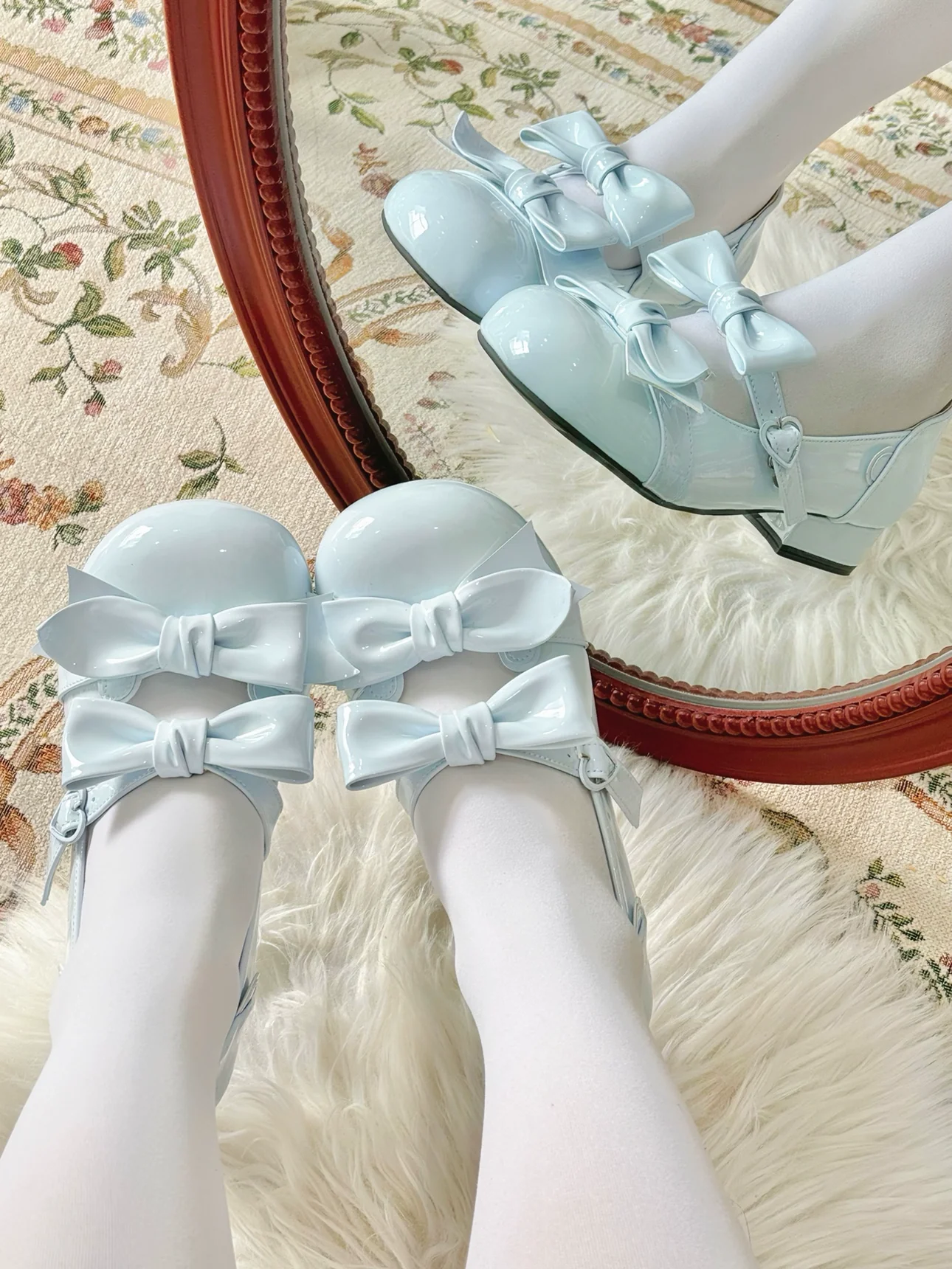 Beauty Bunny - Kawaii Lolita Shoes Low Heels Round Toe PU Shoes - Image 37
