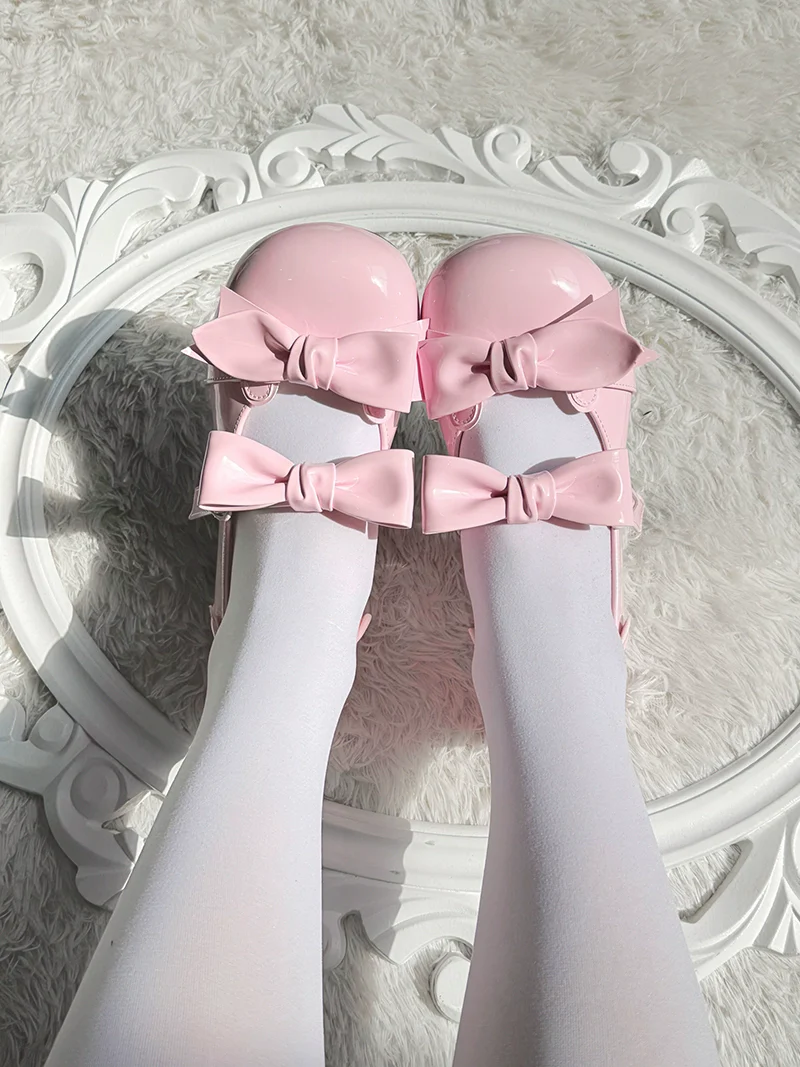 Beauty Bunny - Kawaii Lolita Shoes Low Heels Round Toe PU Shoes - Image 49