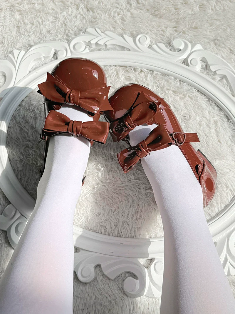 Beauty Bunny - Kawaii Lolita Shoes Low Heels Round Toe PU Shoes - Image 59