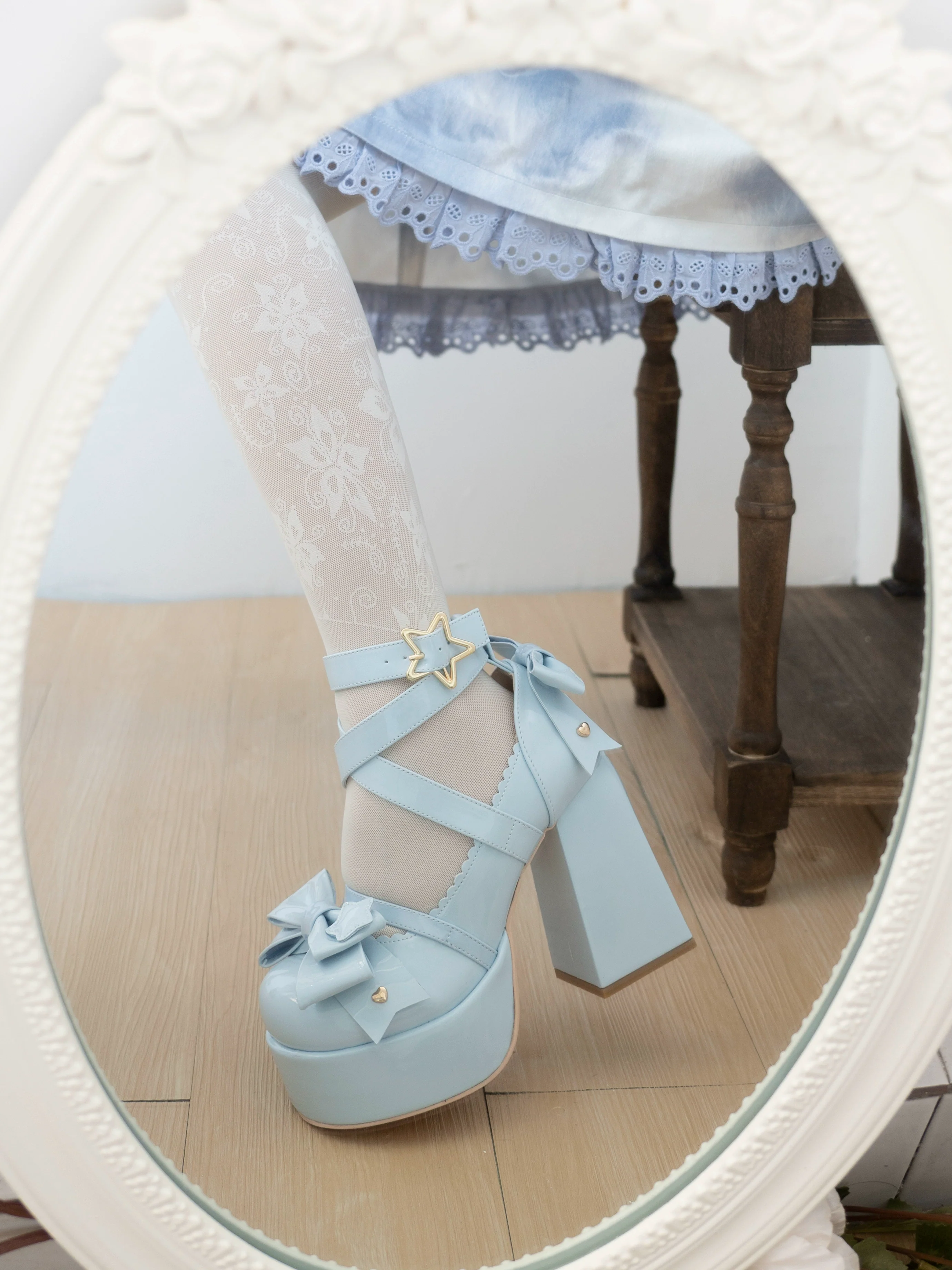 Beauty Bunny - Star Prayer - Kawaii Lolita Shoes Round Toe Summer Heels - Image 3