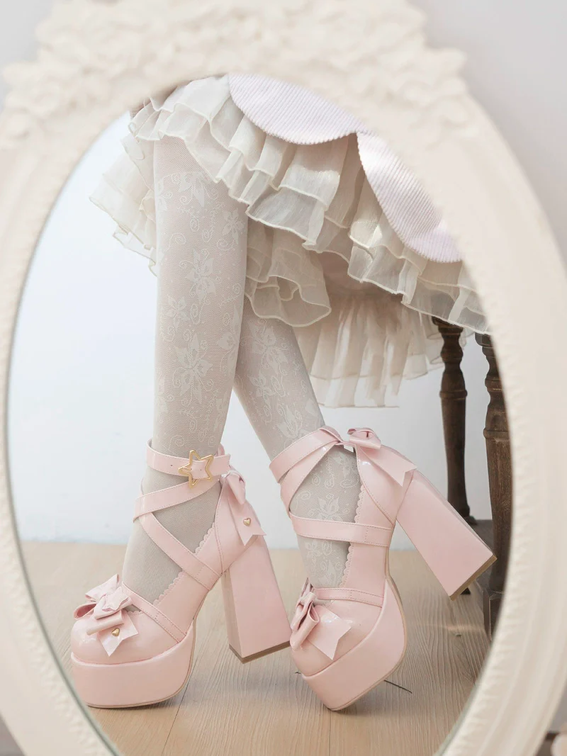 Beauty Bunny - Star Prayer - Kawaii Lolita Shoes Round Toe Summer Heels - Image 43