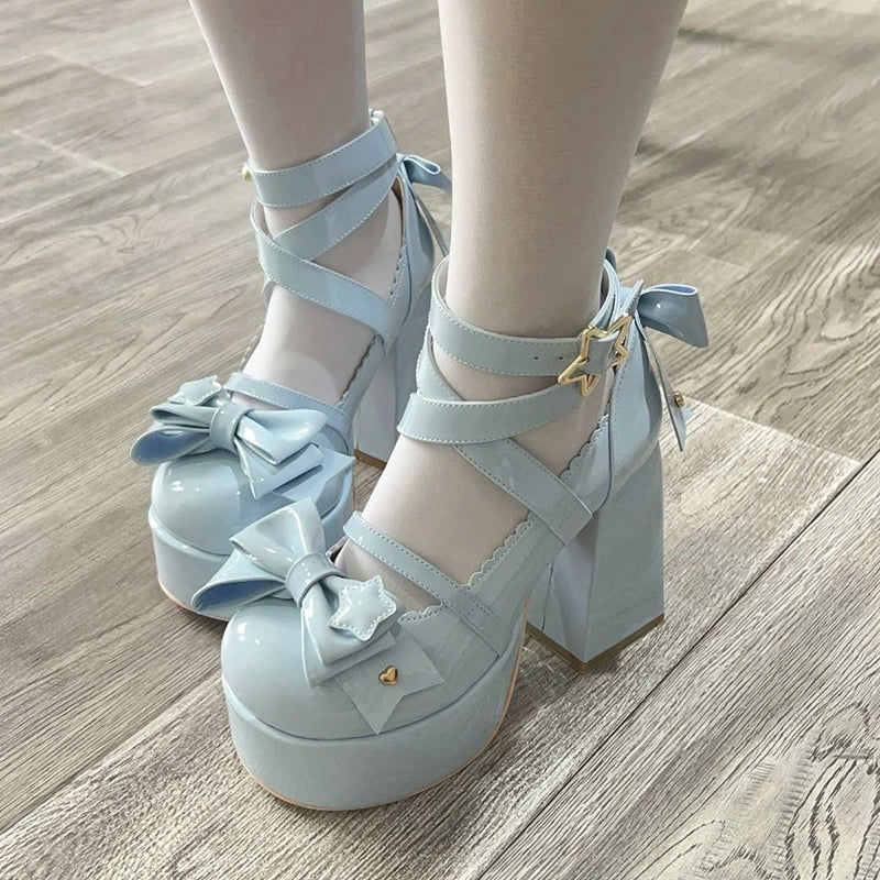 Beauty Bunny - Star Prayer - Kawaii Lolita Shoes Round Toe Summer Heels - Image 9