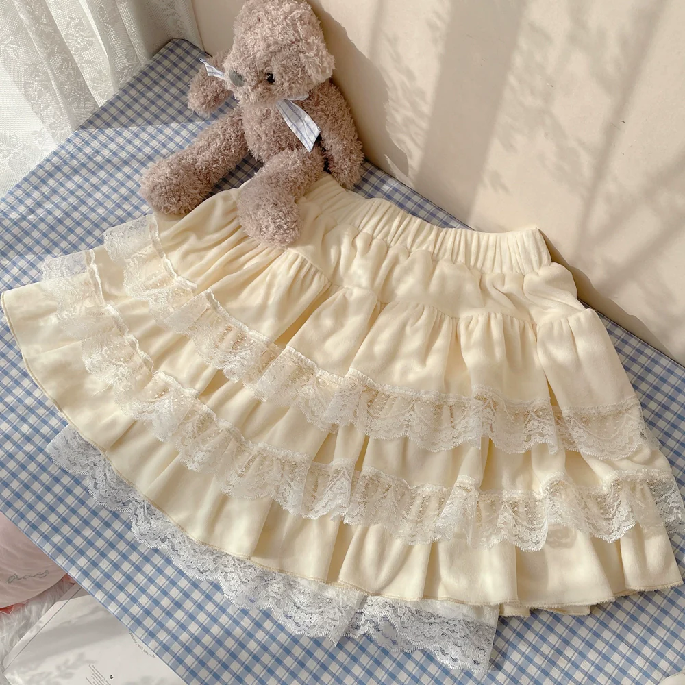 Kawaii Lolita Skirt Lace Cake Short SK - Image 4