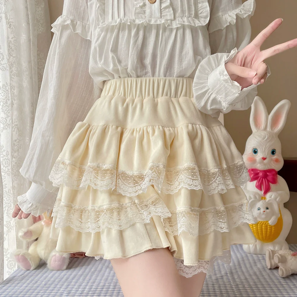 Kawaii Lolita Skirt Lace Cake Short SK - Image 7