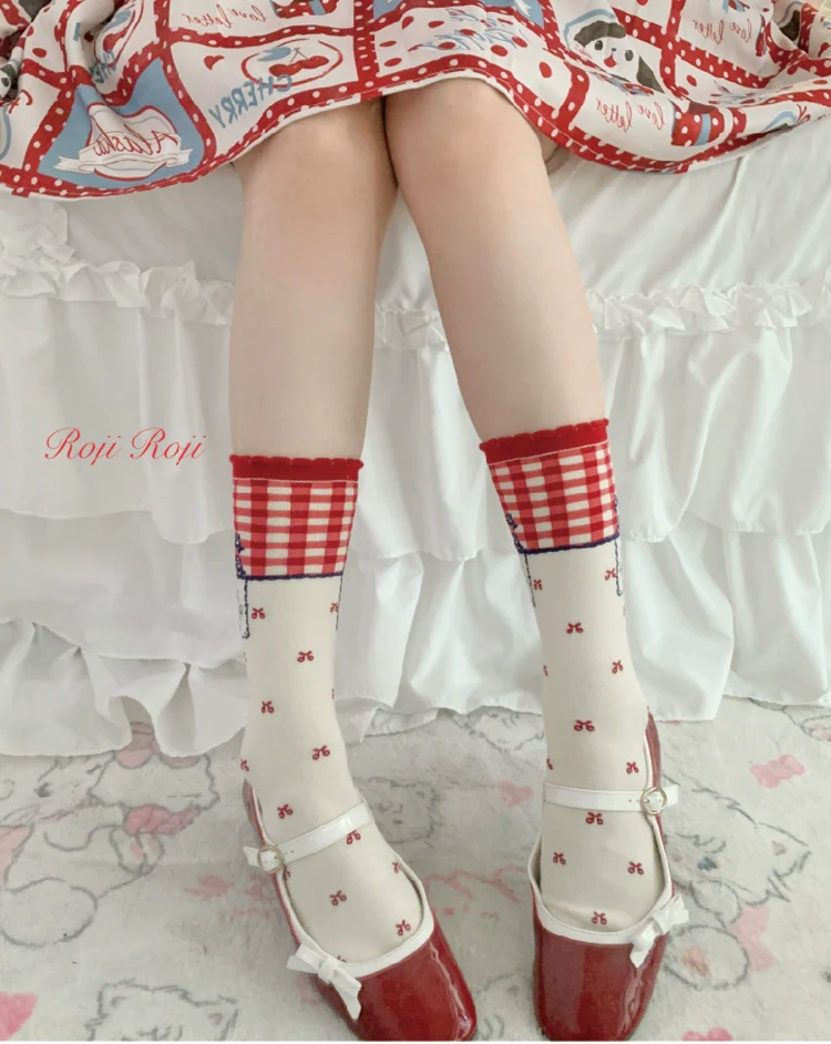Roji Roji - Kawaii Lolita Socks Bows Sock for Spring/Summer Wear - Image 3