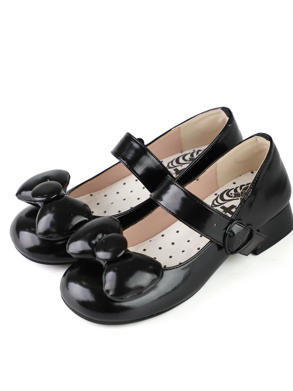 MODO - Showa Kaleidoscope - Kawaii Lolita Solid Shoes With Cute Round Toe and Bow - Image 11